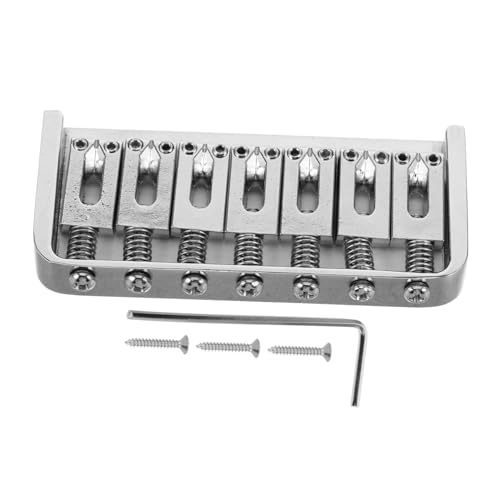 NOLITOY 7弦 テールピース サドルギター ギターサドル メタル テールピース エレキ 用品 楽器の部品 亜鉛合金 Silver