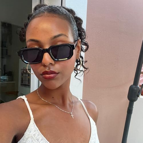 JUDOO Retro Oval Sunglasses for Women 2024 Trendy 90's Cat Eye Sunglasses Cool Oval Sun Glasses Trending Vintage Shades UV4003