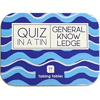 Talking Tables QUIZ IN A TIN Travel Trivia Quiz Game, 200 Questions Double Sided Cards after Dinner Party, Secret Santa, Present, Fun Travel Pocket Games Card Games for Adults, Gift, Ages 14+ Made