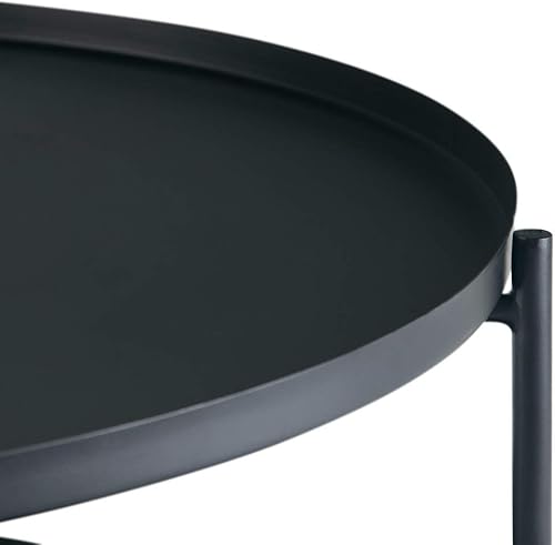 Miniatura 6 de SIMPLIHOME Monet - Mesa auxiliar industrial de metal de 32 pulgadas de ancho, color negro, para sala de estar y habitación familiar