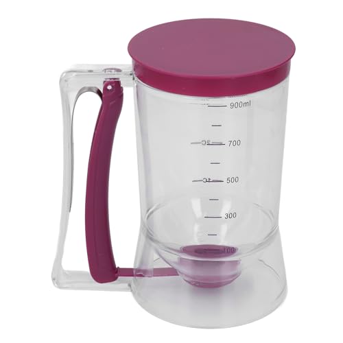 Pancake Cupcake Batter Dispenser, 900ml Bakeware Maker with Measuring Label, Plastic Pancake Dispenser Kitchen Baking Liquid Dividing Tool Measuring Cup for Pancake Cupcake Making
