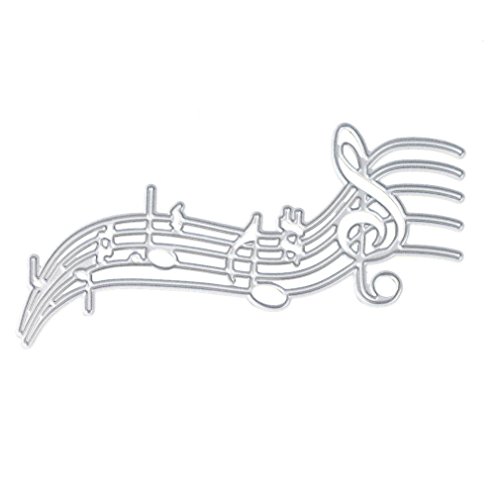 Troqueles de Metal Nota musical, U-horizon Cutting Dies Corte Plantillas Estarcir para Tarjeta, Papel, Álbum Scrapbook, DIY