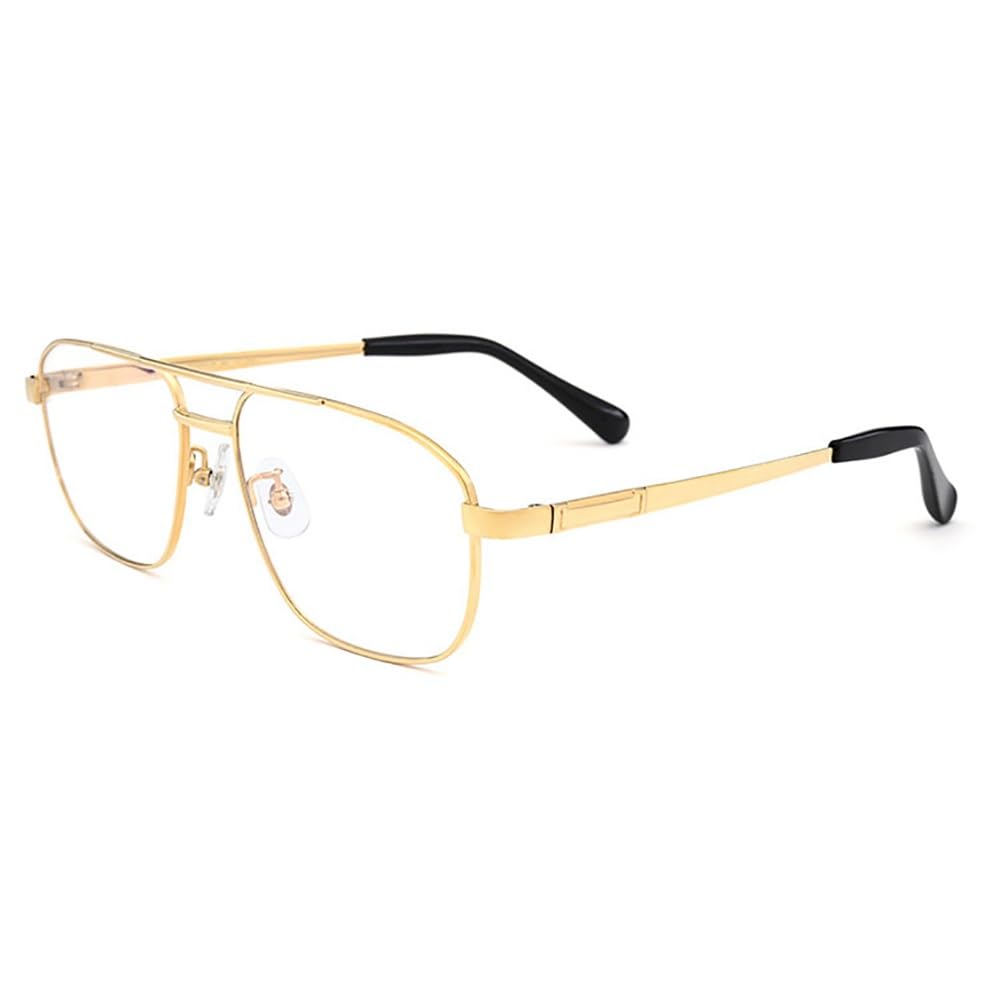 MKERT Double Bridge Blue Light Blocking Reading Glasses for Men with Lightweight Pure titanium frame Trendy Computer Reader