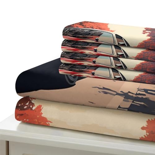 Parure de lit microfibre avec fermeture à glissière motif sport 3D