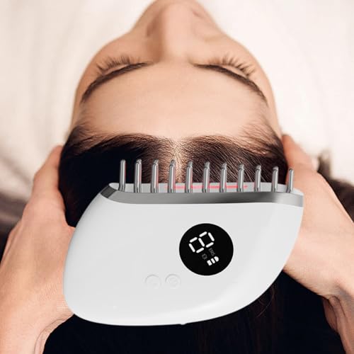 Peigne de massage rechargeable à 9 vibrations pour cuir chevelu brosse compacte