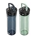 Contigo Ashland 2.0 AUTOSPOUT Water Bottle, 24 oz, 2-Pack, Blueberry; Agave