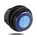 Produktbild Keenso Auto 12V Kippschalter, Auto Kippschalter LKW Runde Wippe Toggle LED-Schalter 12V 16A 3 Pin Blaulichtschalter SPST Ein-Aus-Steuerung