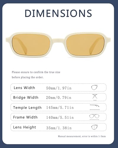 Image of Retro Rectangular Sunglasses for Women Men 90s Trendy Square Sun Glasses Small Vintage Sunnies