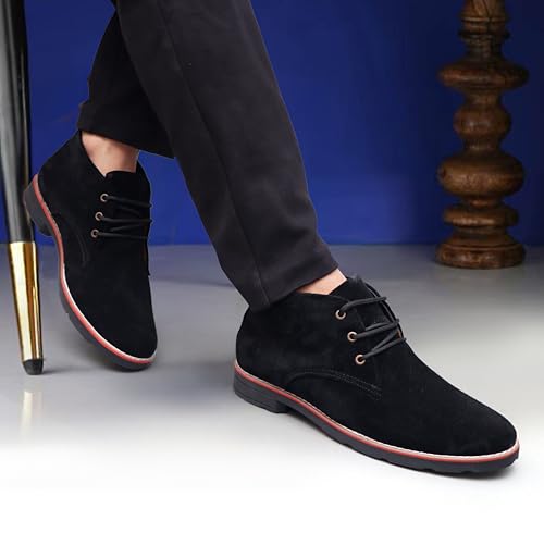 Image of ARAMISH Men's Suede Leather Lace-Up Formal Ankle Chukka Boots