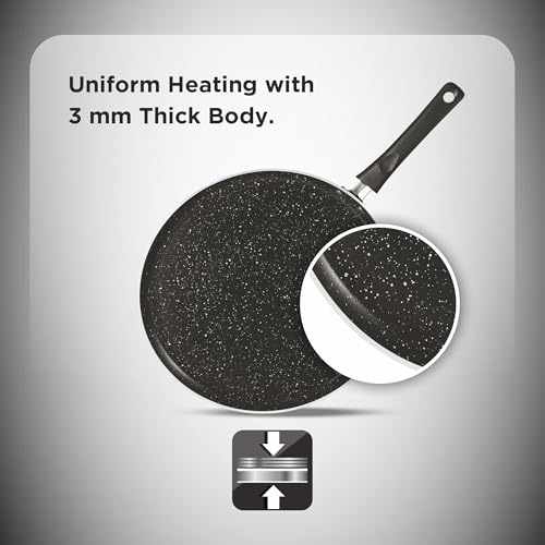 Image of Butterfly Granza Omni Tawa | 300mm |Non-Stick Premium Virgin Aluminium | Induction Base| PFOA Free | Scratch Resistant | for Dosa, Roti, Fish Fry, Omlette