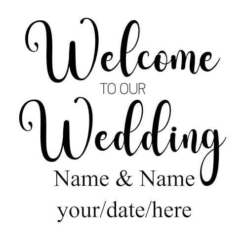 Custom Welcome to Our Wedding Premium Vinyl Decal Stickers | Mult...