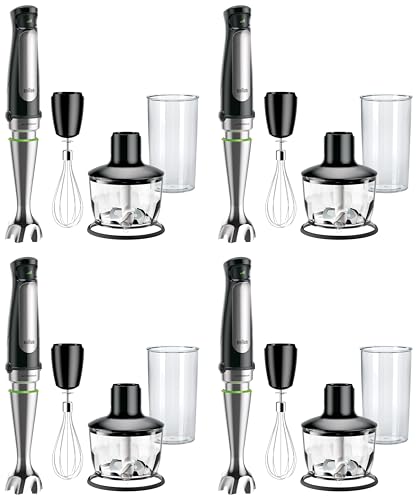 Image of Braun MultiQuick 7 3-in-1 Immersion Blender with Food Processor - Powerful Handheld Electric Stick Blender-Emulsifier for Chopping,Beating&Whisking-Ideal for Soup,Puree,Smoothies&More,(Pack of 4)