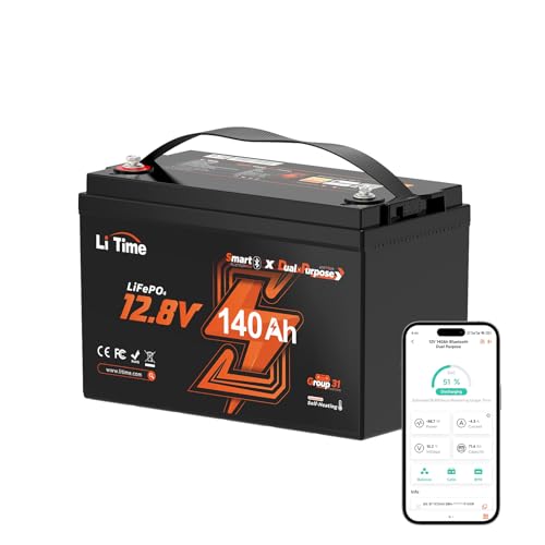 Litime 12V 140Ah Dual Purpose Lithium Marine...