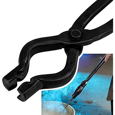 Yoursme Forge Tongs Blacksmith Tongs - 17" V-Bit Bolt Anvil Vise Knife Making Tongs Cover