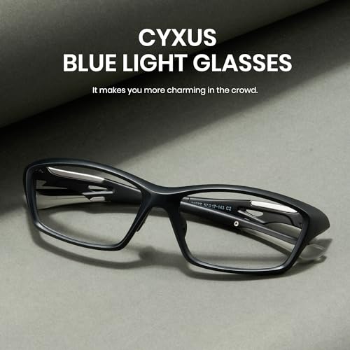 Image of Cyxus Y2K Blue Light Glasses for Women Men TR Frame UV Blocking Computer Glasses Clear PC Lens Eyewear