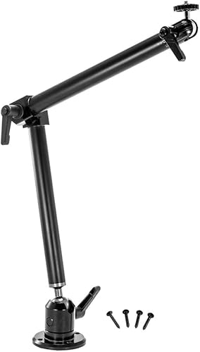 Miniatura 2 de ARKON Mounts Soporte de cámara con base de taladro resistente con brazo de 22 pulgadas Ajuste universal de cámara Base de taladro fuerte Brazo
