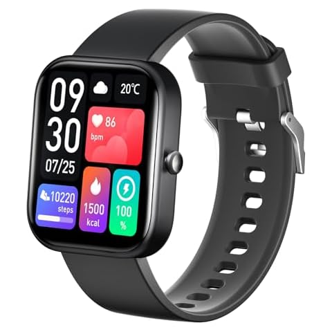 Price Dropper GTS-5 Bluetooth Smartwatch for Android & IOS (5 Colors) - Watch to Make Calls & Send Texts - Fitness Tracker: 100 Sport Modes/Step Counter (Black) Cover