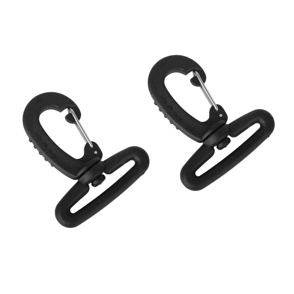 2pcs Plastic Rotary 38mm Strap Backpack Bag Hook Clasp Clip Hanger Black-image-23