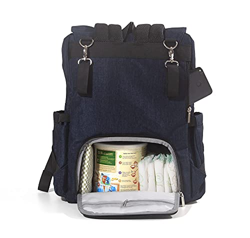 Bolsa Mochila Maternidade Impermeável Bebê Menino Menina Azul marinho BH STORE