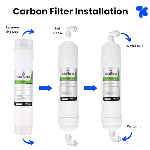 Image of AMPEREUS Water Filter Kit | Pre Carbon, Post Carbon, Sediment Filter & Spare Parts| Complete Inline Filter Set Suitable for All RO Water Purifiers | Complete Water Purifier Inline Accessories