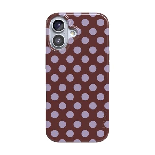 Casely iPhone 17 Case | Spotted in SoHo | Burgundy Polka Dot | Compatible with MagSafe | Classic Ultra Slim Design