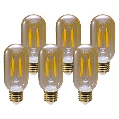 Ampoule filament E27 LED 2700K ambrée T45 pour lampe suspendue décorative