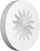 Vista 12 de Ekena Millwork ROSP060X060X050GRY09 Roseta de flores Grayson estándar con borde cuadrado, 6 pulgadas de ancho x 6 pulgadas de alto x 1/2 "P