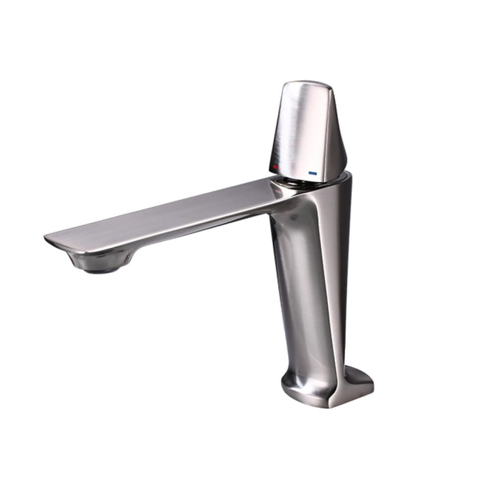 Mitigeur de robinet de salle de bain cascade en laiton brossé avec cartouche céramique