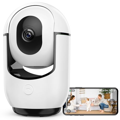 RADCLO 360 Überwachungskamera für den Innenbereich 2K-Kamera Nachtsicht Überwachungskamera innen mit PIR-Bewegungserkennung Zwei-Wege-Audio Cloud/Micro-SD-Speicher Ideal für Baby/Haustier