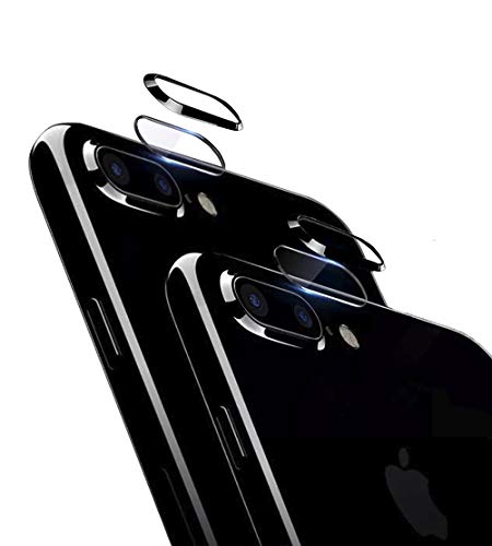 [2 Pack] Tempered-Glass Camera Protector for iPhone 7Plus/8Plus 2.5D Ultra Thin HD Anti-fingerprint Protective Clear Film Lens with 2 Phone Camera Covers (iPhone 7p/8p)