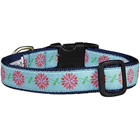 Up Country Dahlia Darling Dog Collar, Medium (12 to 18 inches) 1 inch Wide Width Cover