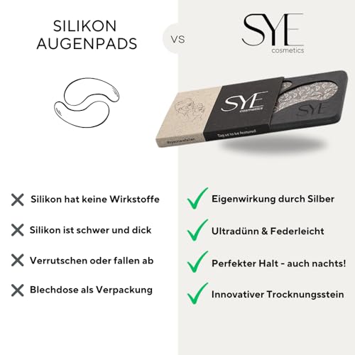 Wiederverwendbare Augenpads für Tränensäcke - Silber-Ionen Wirkung - 99% Silber