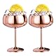 Gokelomg Edelstahl Rotweinglas, Cocktailschale, Sektgläser für Zuhause und Partys, 2er-Pack