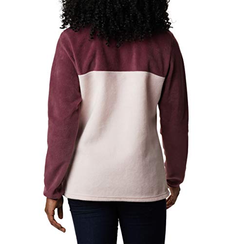 Image of Columbia Womens Benton Springs Half Snap II Pull Over Fleece Jacket, Dark Stone /Canoe /Vintage Blue, 3X