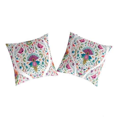 2 Fundas de Almohada (65x65 cm) 100% algodón Shire A