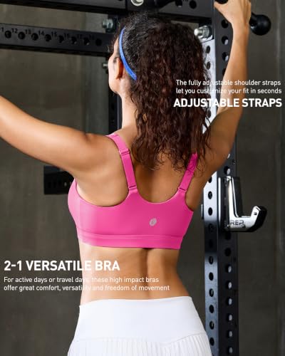 Image of RUNNING GIRL Adjustable Sports Bras for Women High Support,Full Coverage Molded Cup Sports Bra High Impact Workout Gym