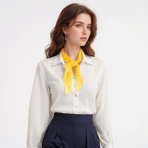 Chiffon Scarf Ribbon Neck Scarf Square Handkerchief for Halloween Men Women Boys Girls Costume Scarf Accessories3