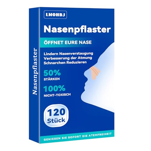 120 Stück Nasenpflaster Schnarchen Nose Strips Nasal Strips Verbesserter Typ Nasenpflaster Besser Atmen Gut Anti-Schnarchen Nicht Schnarchende Pflaster Verbessern die Atmung (Braun)