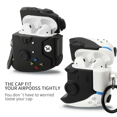 Image of [2Pack] Gedicht for Airpods 2nd Generation Case, Funny 3D Cartoon Game Controller Console Design Silicone Soft Cases for Airpods Case 2nd /1st Gen, with Keychain Kids Women Men for Airpods Case