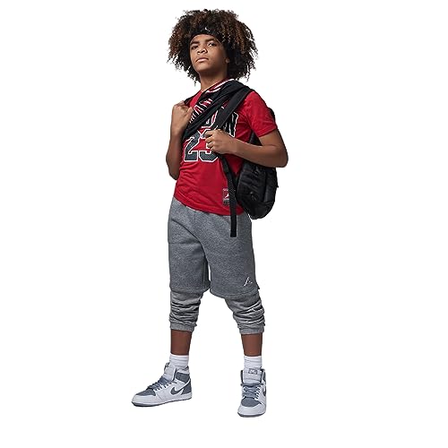 Jordan Practice Flight Short Sleeve T-Shirt Boys Size Large and X-Large Color Gym Red, White, and Black (as1, Alpha, l, Regular)2