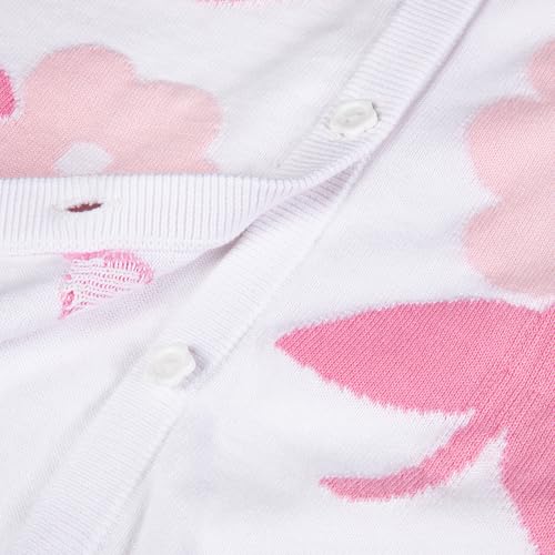 Image of BOBOYOYO Girls Cute Cardigan Cotton Girls Button Up Sweater Knit Jacket | Long Sleeve Crew Neck Kawaii Clothes for Casual School Wear