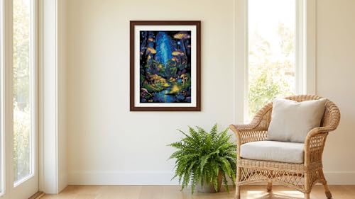 Image of Glow Forest Cross Stitch Kits, Embroidery Starter Kit for Adult Beginners, 11CT Cross-Stitch Patterns Dimensions Kit Arts,Needlepoint Kit Crafts for Home Decor 15.7x11.8 inch