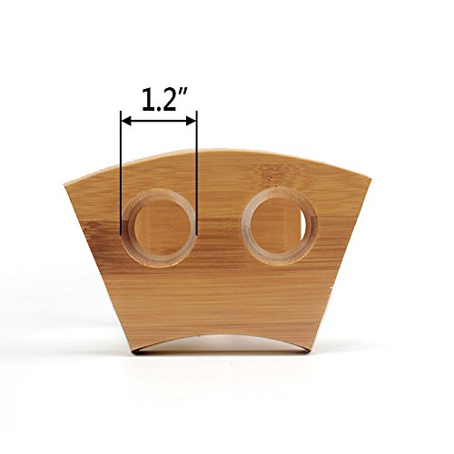 Japanese Food Cone Wood Sushi Roll Holder Sushi Display Wooden Temaki Hand Roll Stand 2 Holes