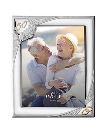 JOYERIA EL FARO Marco fotos personalizado 50 aniversario 15x20 bodas oro plata bilaminada