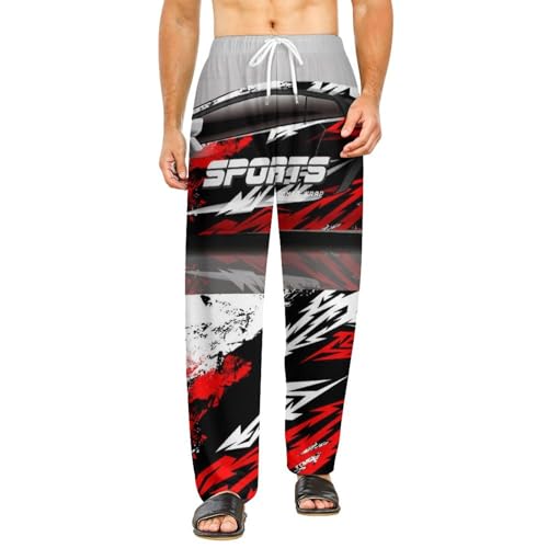Bas de pyjama femme rouge voiture de course idéal pour soirées cocooning S