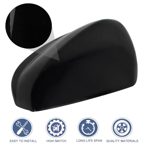 2Pcs Front Driver Side and Passenger Side Rearview Mirror Cover Caps Compatible with Honda Accord 2008 2009 2010 2011 2012 glossy Black