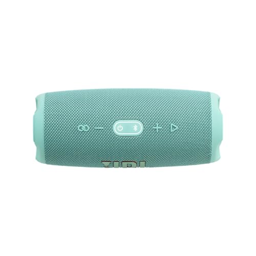 Image of JBL Charge 5, Wireless Portable Bluetooth Speaker Pro Sound, 20 Hrs Playtime, Powerful Bass Radiators, Built-in 7500mAh Powerbank, PartyBoost, IP67 Water & Dustproof (Without Mic, Teal)