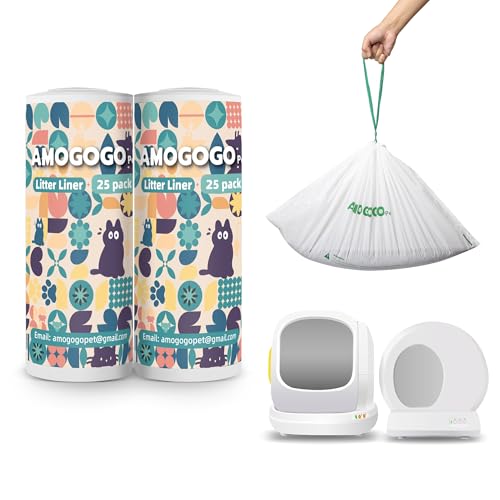 AMOGOGOPET Saco de lixo para caixa de areia automática de gatos para MW pacote com 50