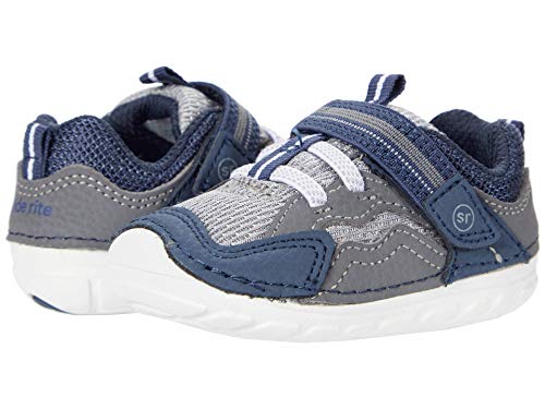 Stride Rite baby boys Soft Motion Kylo Sneaker Navy/Gray 4.5 Infant US