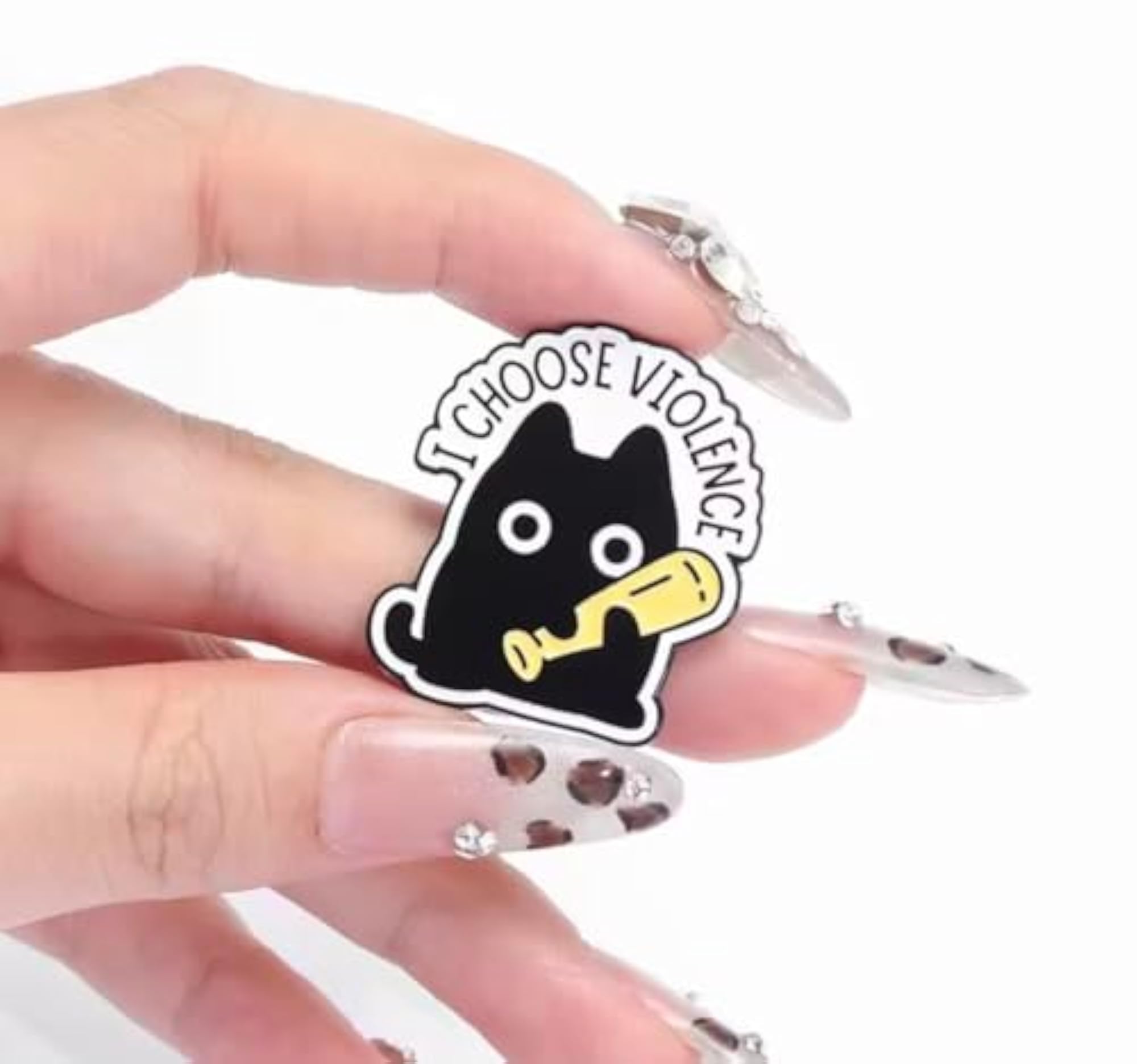 Funny Black Cat Enamel Pin Set, Quirky Cat Lover Gift